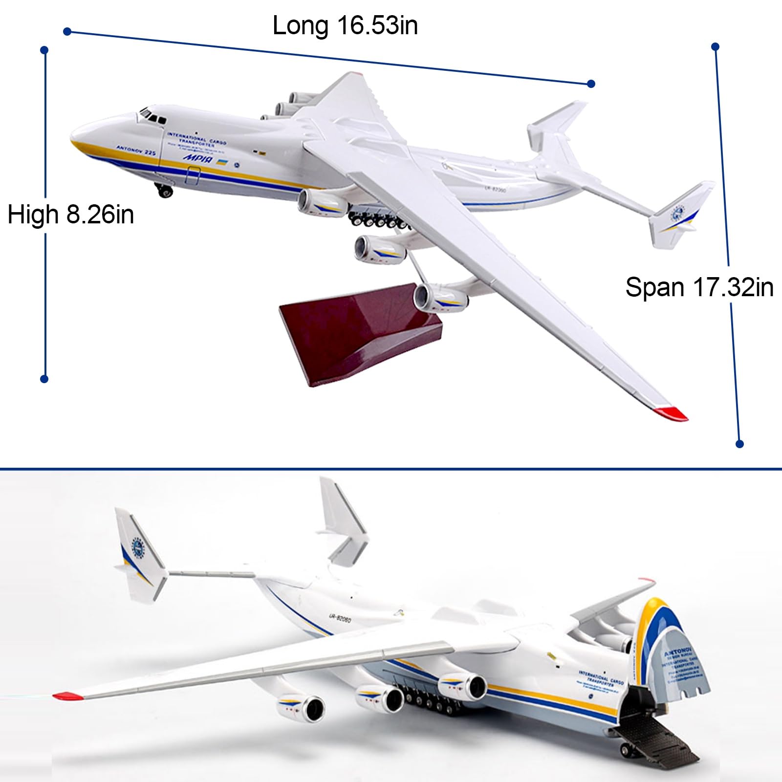 Amazon.co.jp: 1:200 スケール Antonov AN-225 Mriya 模型飛行機キット