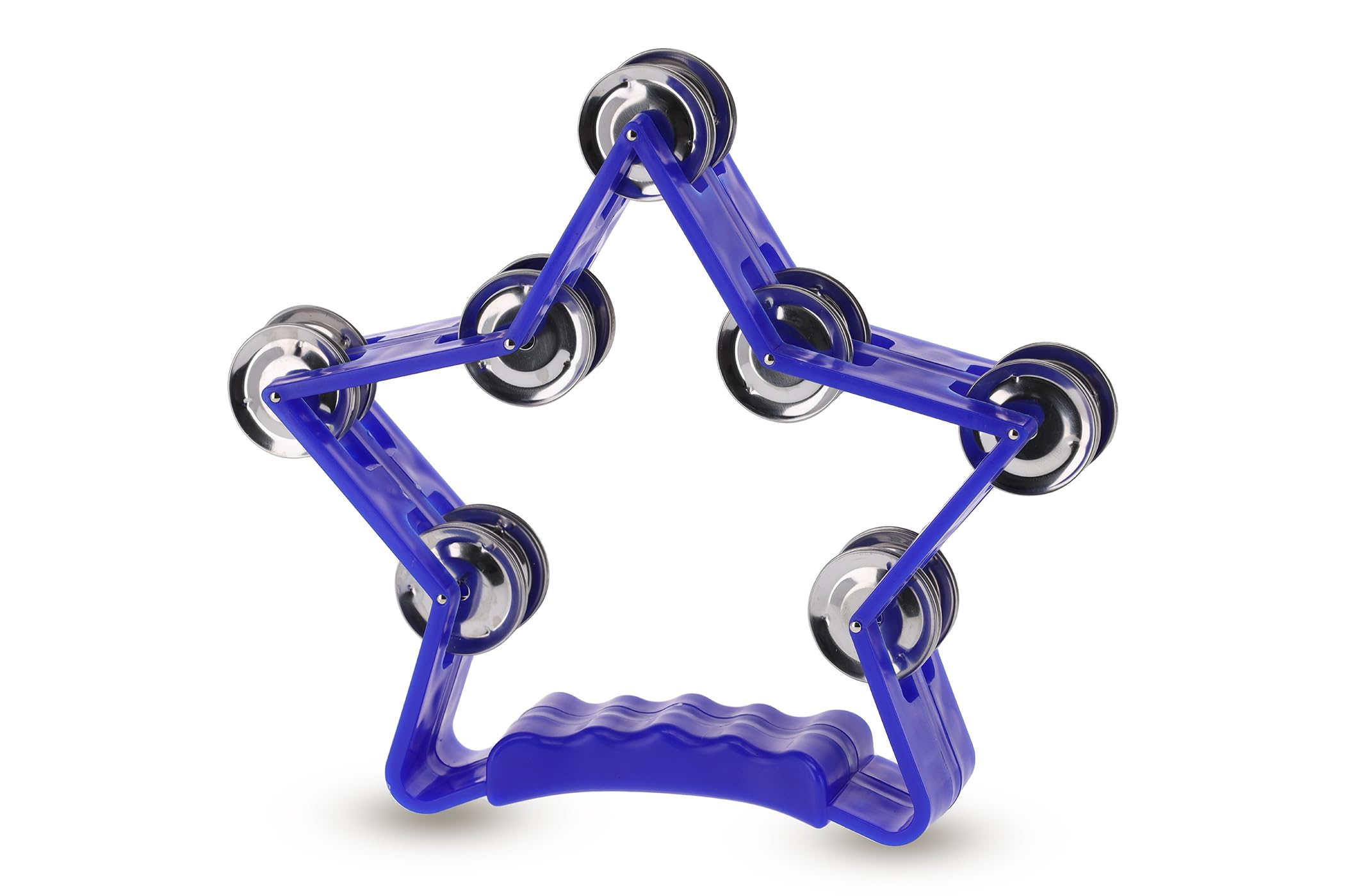 GEWA jingle wreath Star - 14-works of chrome-plated jingles - double row - color blue, 14 jingles - Image 2
