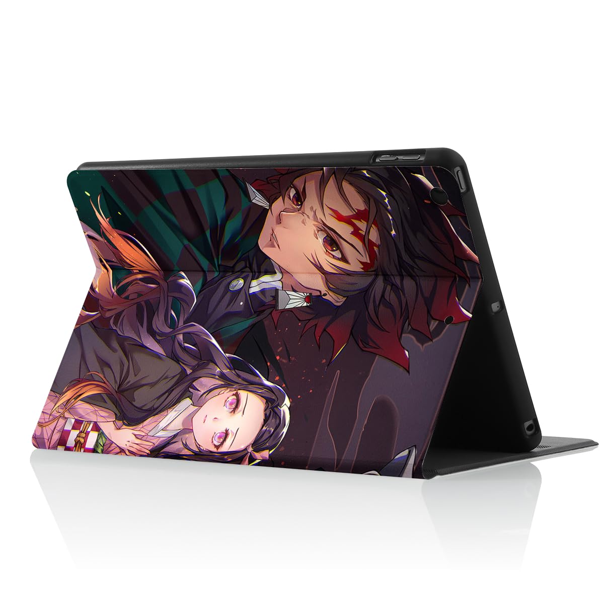 Custodia Huawei Mediapad T5 10.1 Pollici - Anime Demon Slayer - Kimetsu No Yaiba - Flip Case In PU Con Supporto