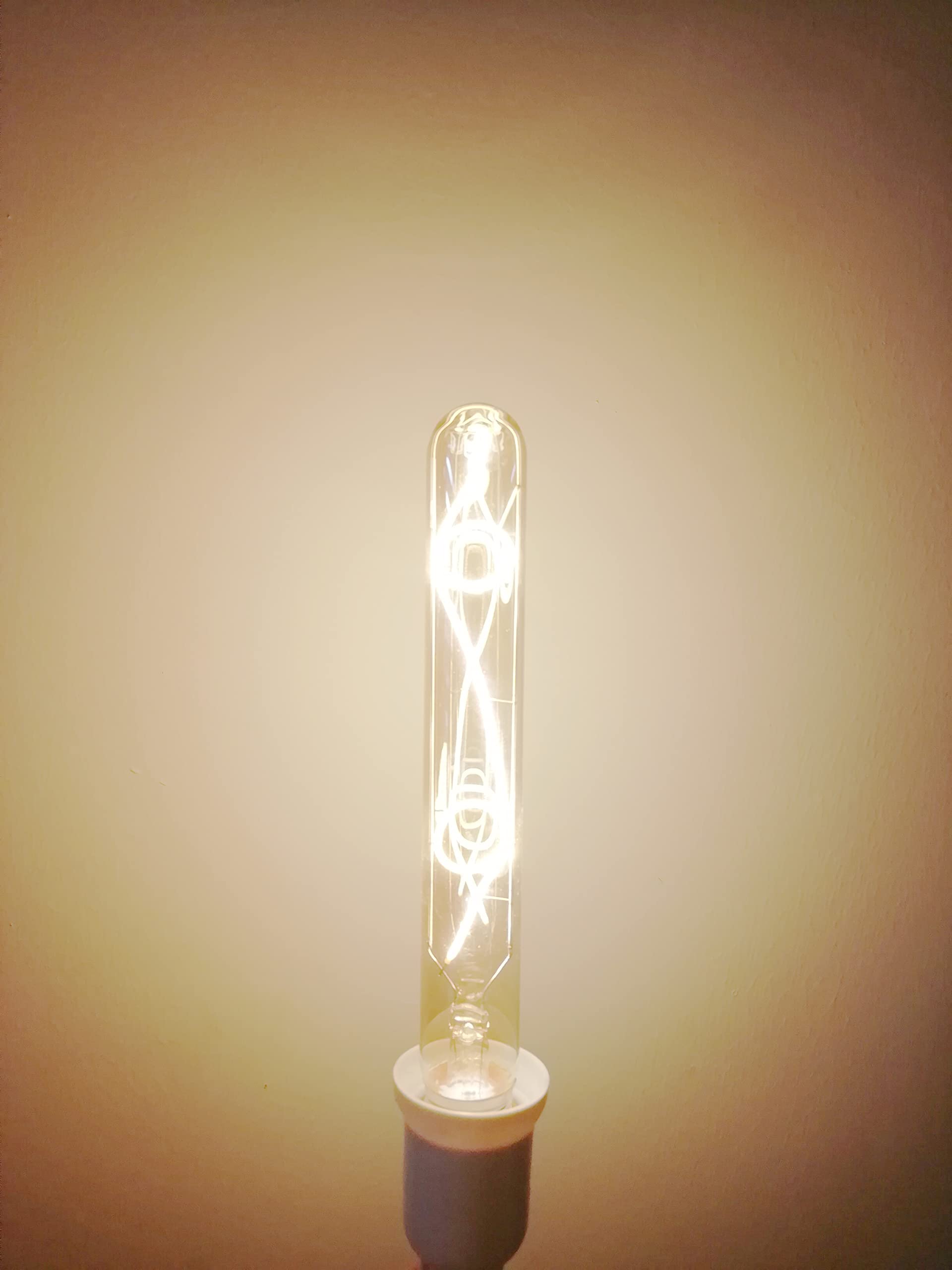 Paquete de 6 Bombilla de Tubo vintage Edison E27 6W T30 Bombilla tubo AC 230V E27 T30 Bombilla de filamento LED Blanco cálido 2700K Nuevas innovaciones, para hogares, restaurantes, cafés