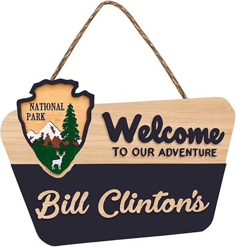 Miniatura 1 de Letrero de bienvenida personalizado del servicio del parque nacional, letrero de bienvenida personalizado para el parque nacional, letrero de