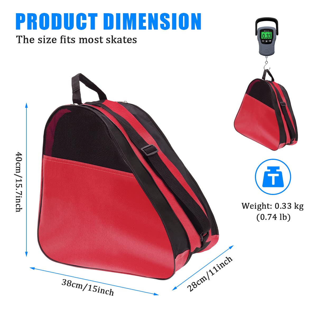 Sac à Patins Zootop Oxford - Sac Transport Respirant Pour Patins à Roulettes Homme Femme