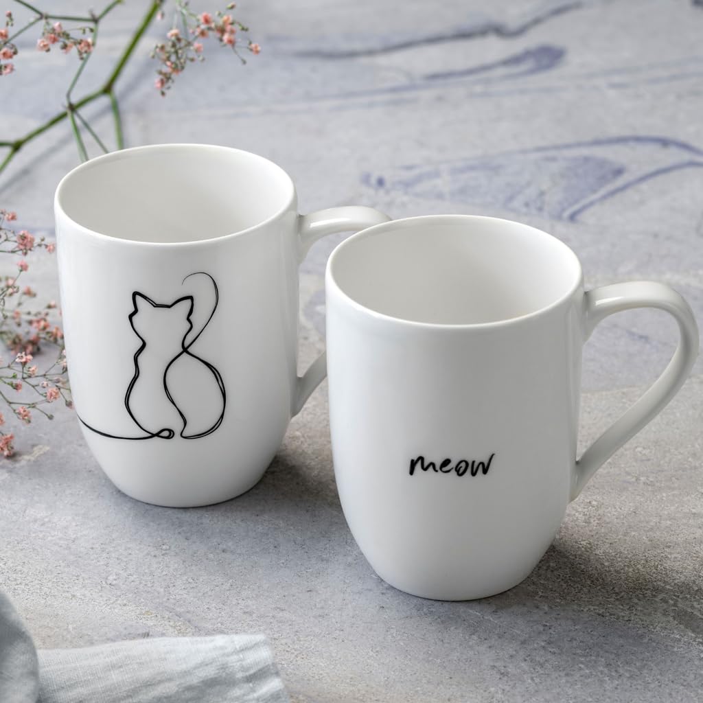 Villeroy & Boch – Statement zestaw kubków Cat 2-cz., 280 ml, porcelana Premium, kolor biały