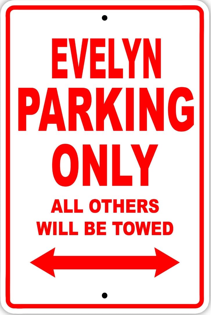 Evelyn Parking Only Boat Ship Decor Novelty Notice Metal Sign