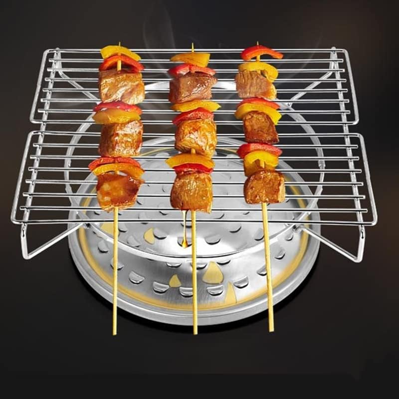 Stainless Steel Portable Folding Outdoor BBQ Rack Grill Barbecue Stove Oven Gas Camping Furnace Kitchen Accessories