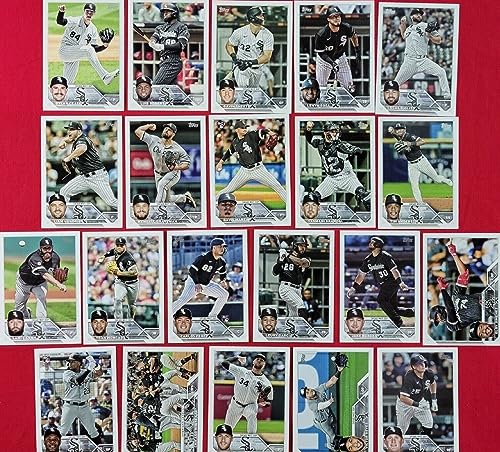 Chicago White Sox 2023 Topps Complete Mint Hand Collated 21 Card Team Set with Yoan Moncada, Eloy Jimene and Luis Robert Plus