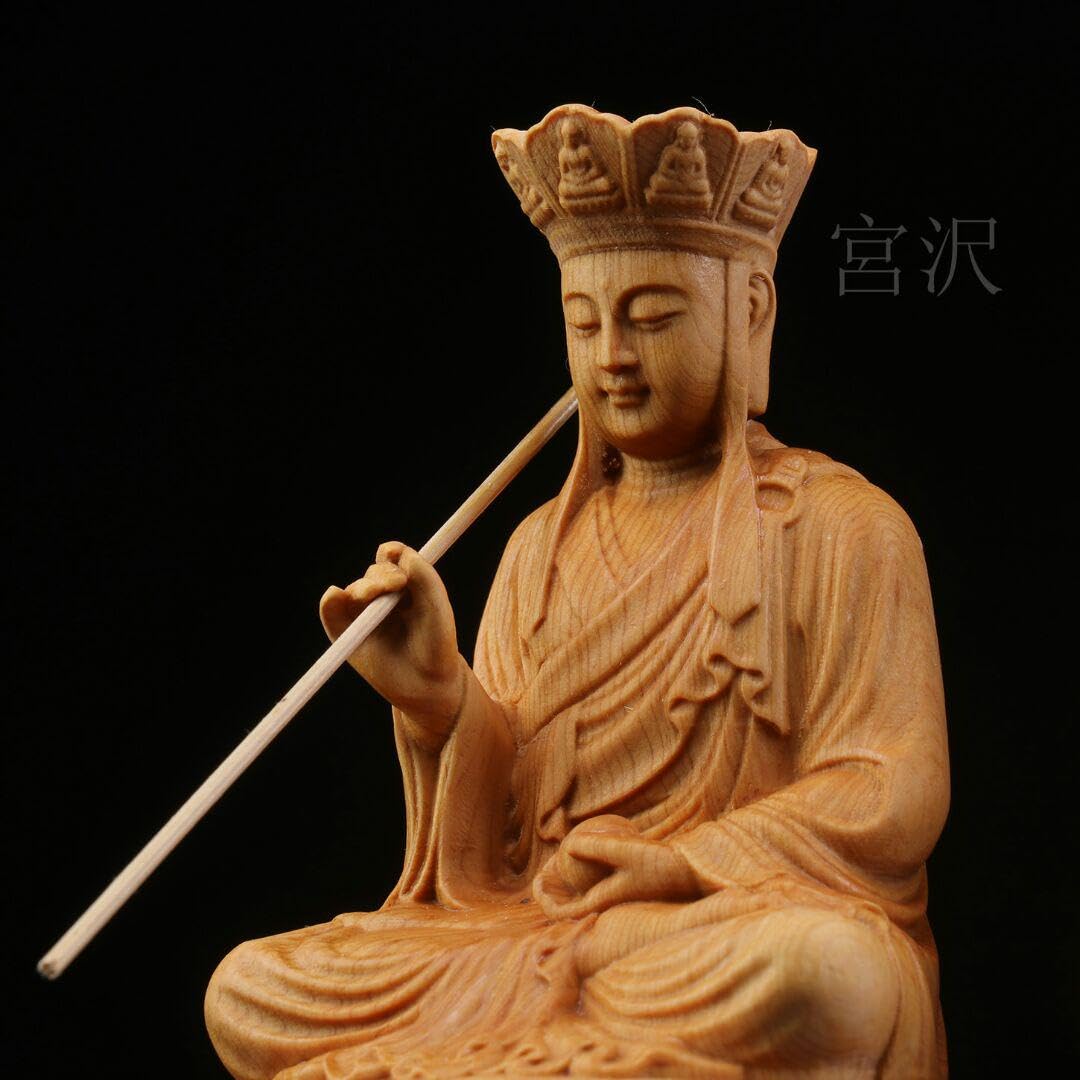 Amazon｜宮沢婆娑三聖 仏教工芸品 稀少珍品 木彫仏像 彫刻美術品｜仏像 