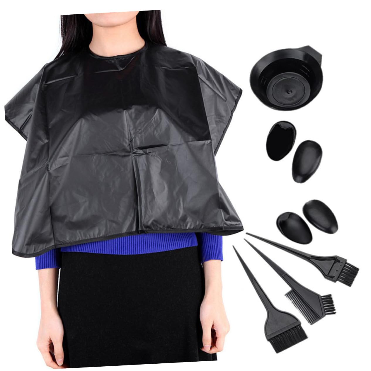 VICASKY Hair Dyeing Tool Kit 7pc Hair Coloring Tools Plastic Material Kit for Home Use Salon Professionals