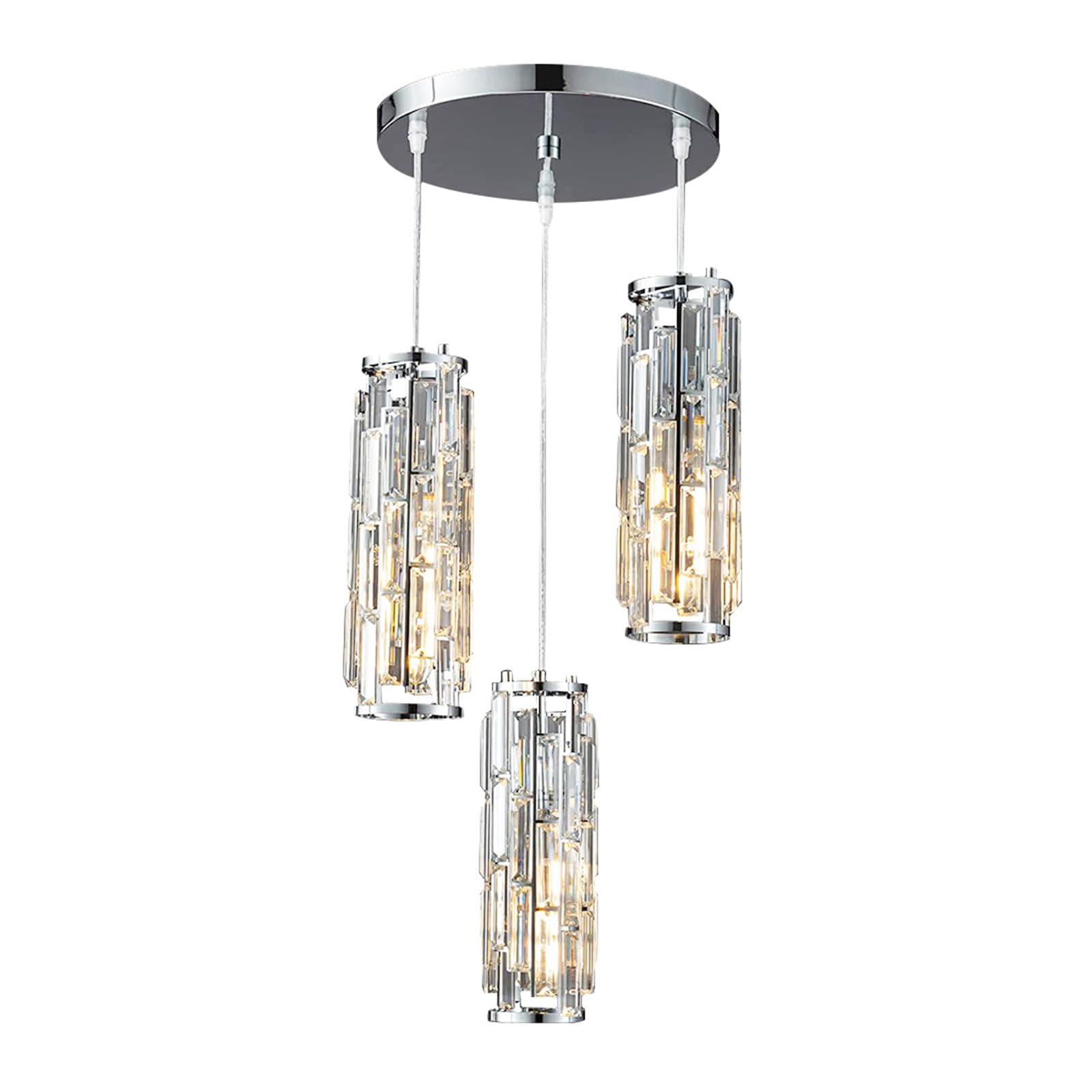 LYMSXAZOU Modern nt Light Fixture Adjustable Height E27 Bulbs Openwork s eCeiling Lamp for Bedroom Dining Room Stairwell Foyer3 Lights (Ch)