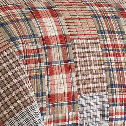 Image of Eddie Bauer - Queen Quilt Set with Shams, Reversible Cotton Bedding, Lightweight All-Season, Pre-Washed, Hawthorne Brown