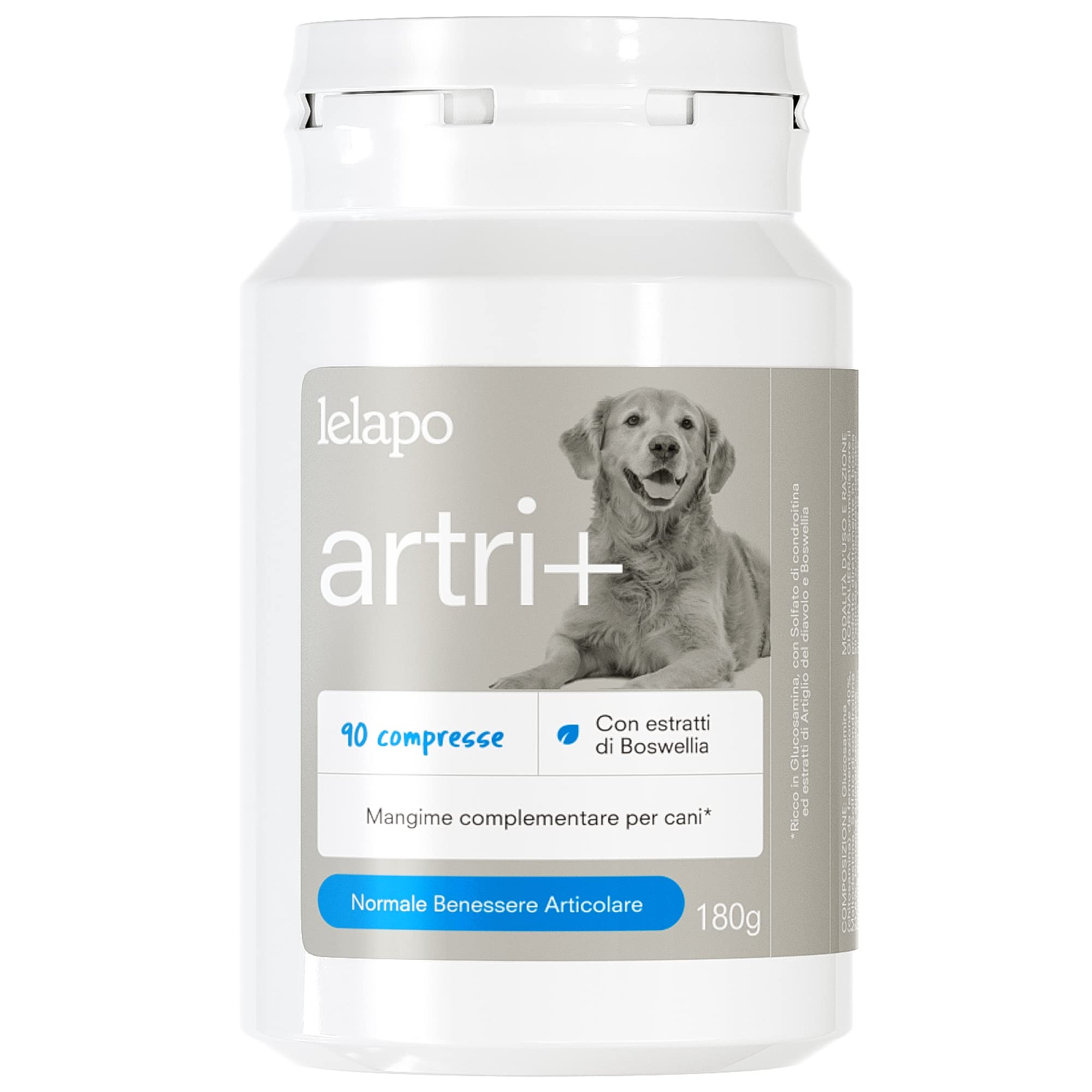 Artri+ Integratore Articolazioni Cane 90 Capsule Appetibili Mangime Complementare 500 mg Glucosamina + 280 mg Condroitina Con Artiglio del Diavolo e Boswellia Made in Italy