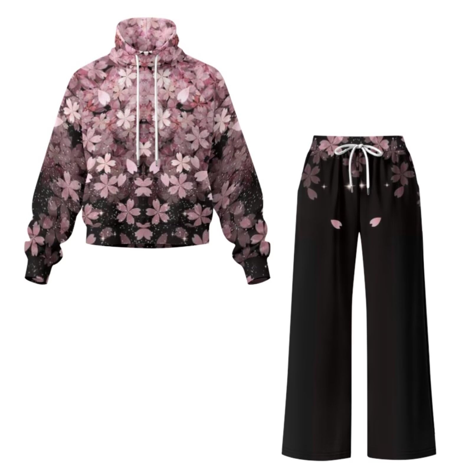 chaqlin Zestawy odzieży wypoczynkowej dla kobiet 2-częściowe zestawy dres topy z długim rękawem spodnie dresy odzież sportowa dla XS = XL