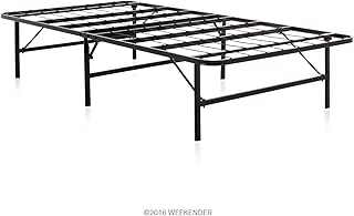 WEEKENDER 14 Inch Folding Platform Bed Frame - Extra Storage Base for All Mattress Types - Twin - coolthings.us