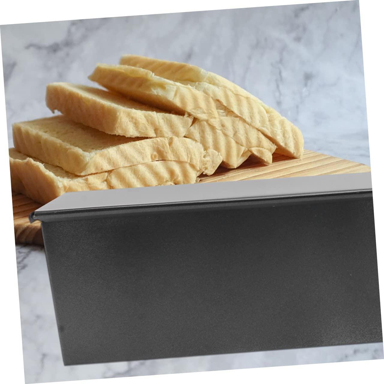 Alipis Antihaft Beschichtete Backform aus Eisen mit Deckel Praktische Toastbackbox für Einfaches Entformen und Tragbares Backen von Brot und Toast in Küche
