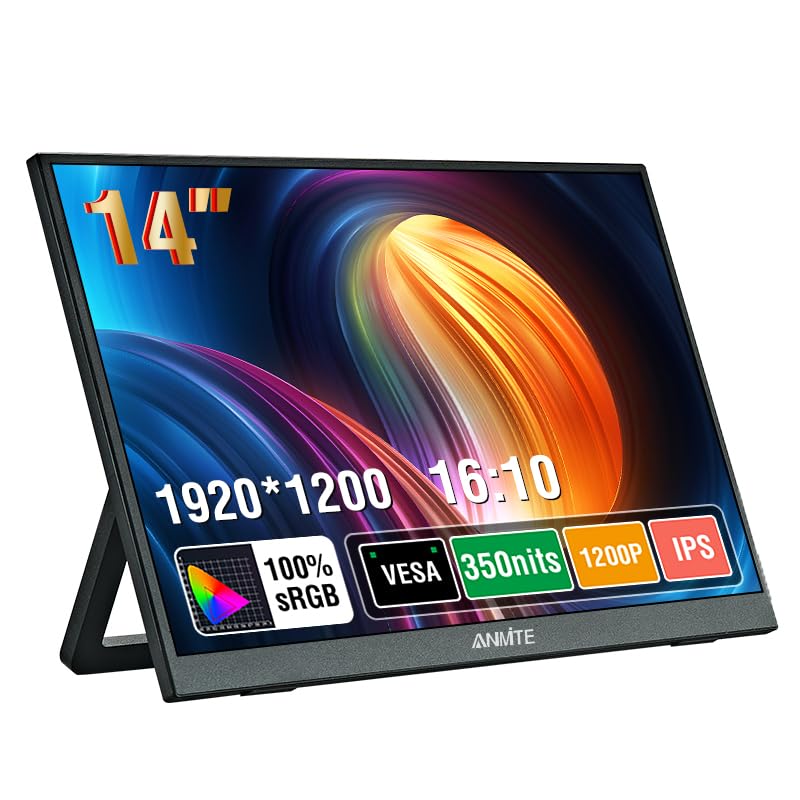 Image of 14 inch Portable Monitor for Laptop Computer Gaming Display Metal Enclosure Mobile Display