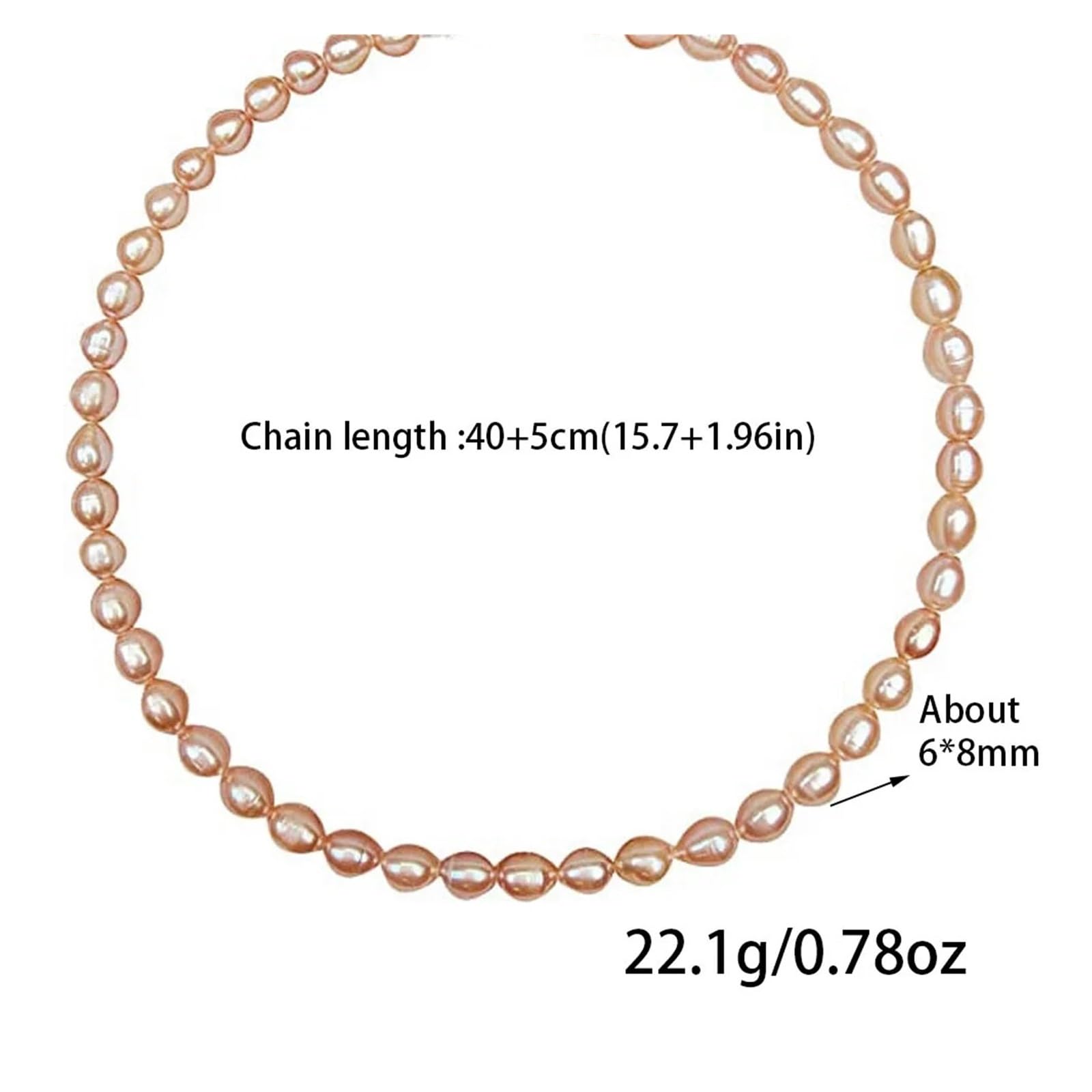 LIUCH Gargantilla barroca de Perlas de Agua Dulce for Mujer, Regalos de Moda, Perlas Naturales puras, joyería Artesanal Hecha a Mano, Collar con Hebilla de Tornillo