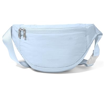 Baggallini Swift Belt Bag Sling Handbags B lite Ice Blue, Nylon/Polyester