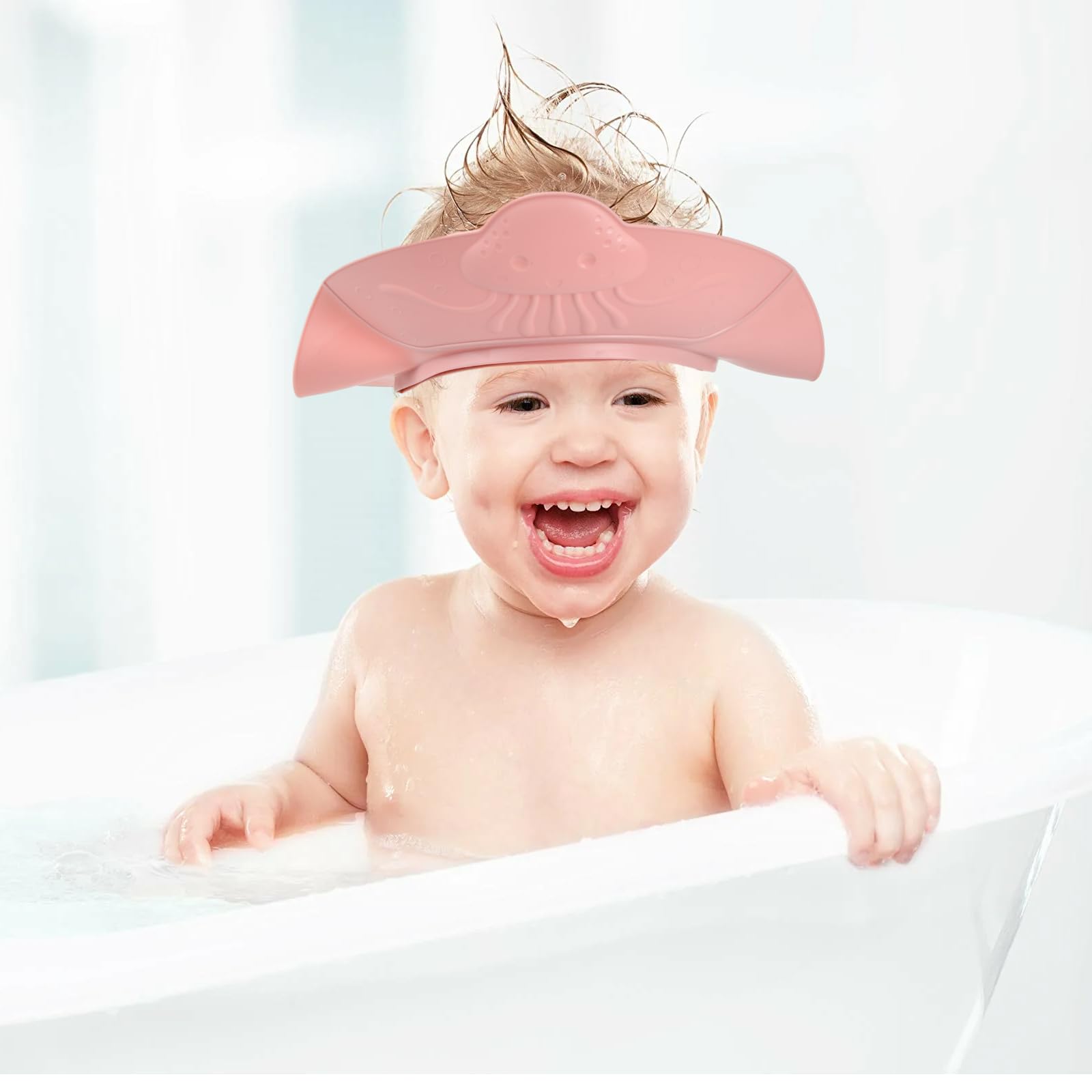 Cappello Doccia Bambini Romon - Visiera Regolabile Per Shampoo Senza Paura, Età 6 Mesi+ - Foto 8