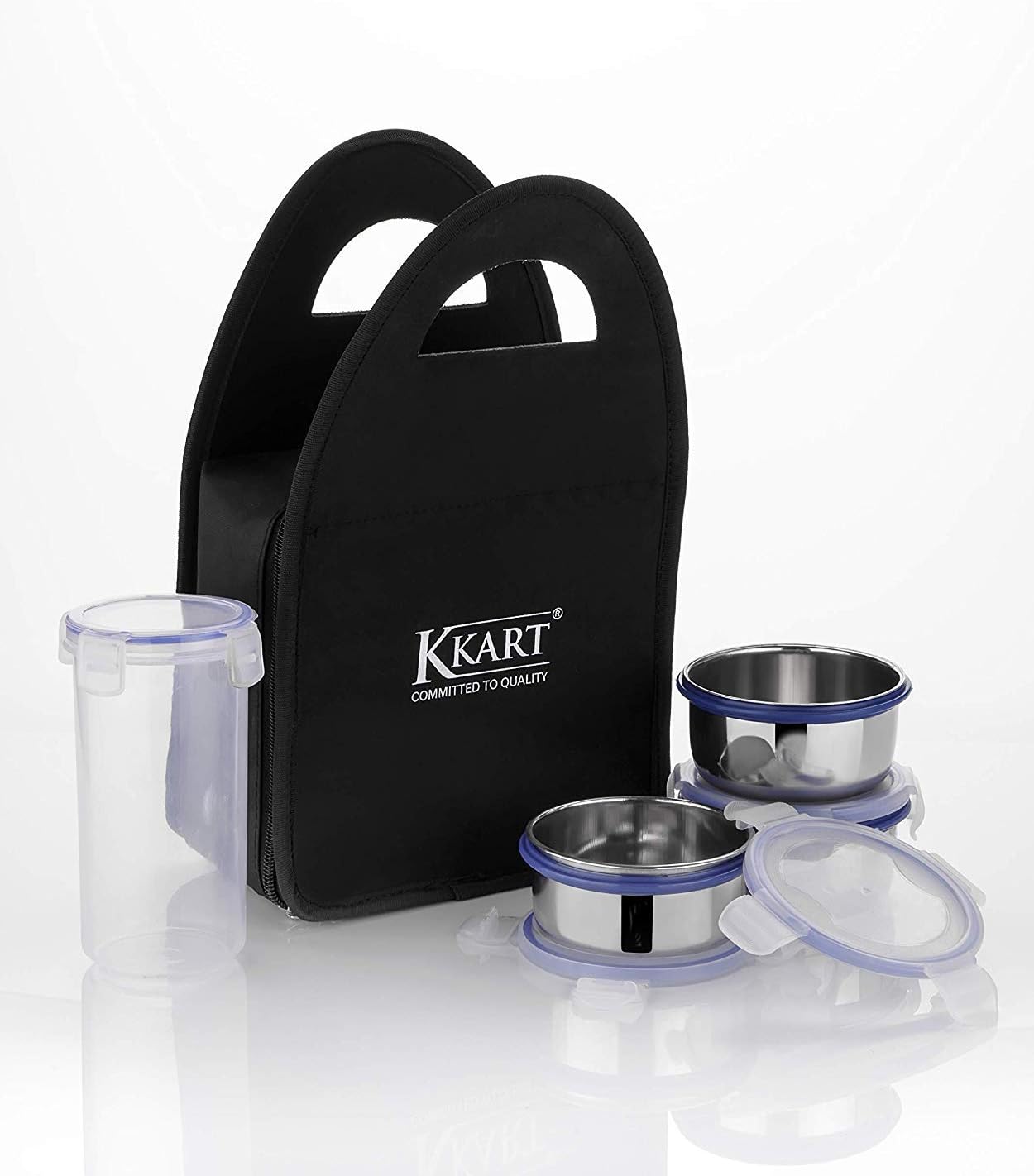 Kkart Royal Stainless Steel Lunch Box Set of 3 Container