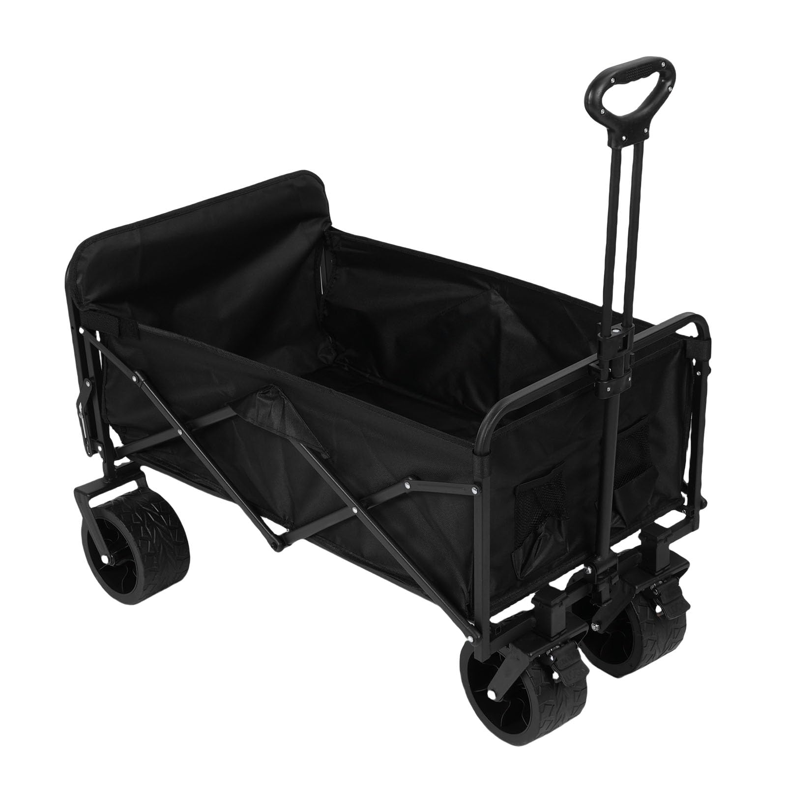 Vagone Pieghevole, Carrello Giardino 150L 117x102cm con Ruote, Carrello per Servizi Servizio Pesante per la Drogheria per lo Sport Pesca Giardino, Rotolamento