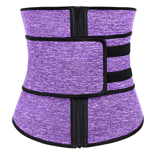 FEDNON Women's Neoprene Underbust Waist Trimmer Sauna Sweat Body Shapewear Belt Purple