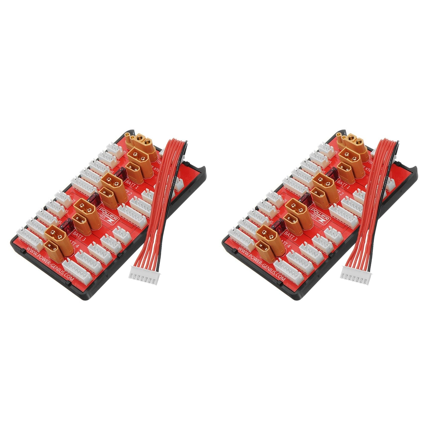 Jnchdghwa 2X 2-in-1 XT30 Parallel Charging Board Supports 4 Packs 2-6S Lipo Battery for RC Models Multicopter Part