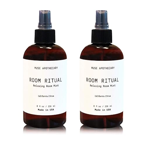 Muse Bath Apothecary Room Ritual - Rocío aromático y relajante para habitación, 8 onzas, infundido con aceites esenciales naturales, cítricos de
