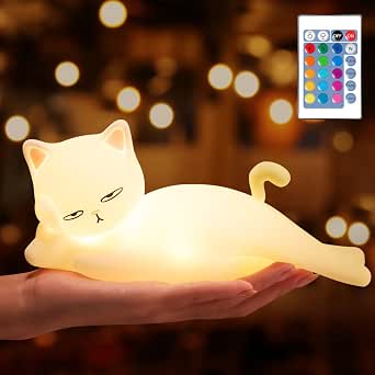 Easuntec 3D Space Night Light With Remote - Astronaut Rocket Lamp, 16 Colors Dimmable, USB/Battery
