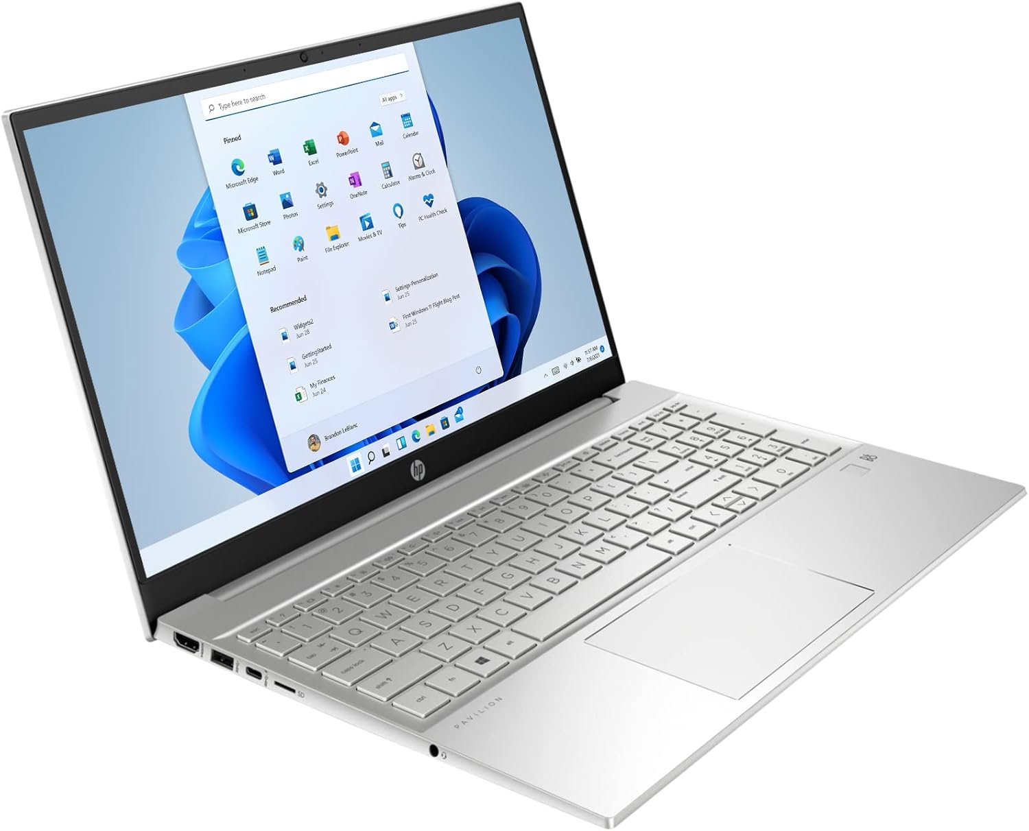 HP [Windows 11 Pro] Newest Pavilion Laptop | 15.6" Full HD Screen | Intel Core i7-1165G7 Processor | Webcam | HDMI | Wi-Fi | Bluetooth | USB Type-C | Silver (16GB RAM | 512GB PCIe SSD)