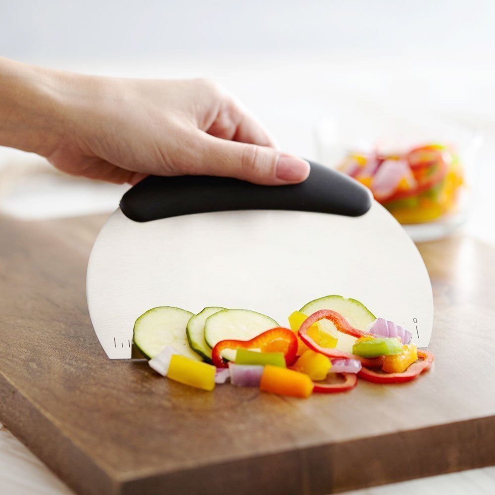 Teigschaber Aus Edelstahl 430 – Rutschfester Griff, 10,2x20 Cm, Für Brot, Pizza & Backen
