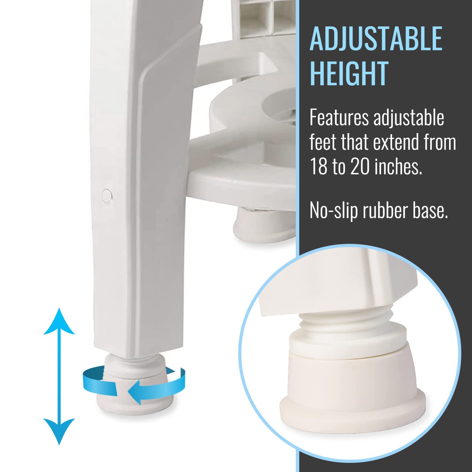 HealthSmart – 52298101900 360 Swivel – Asiento para bañera con BactiX, Inch-16, color blanco
