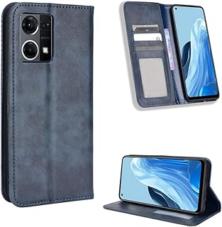 Kukoufey Case for Oppo Reno 7 4G Leather Case,Case for Oppo F21 Pro 4G Case Cover,Case for Oppo Reno7 4G / F21 Pro 4G CPH2363 Case Flip Pu Leather Cover Blue