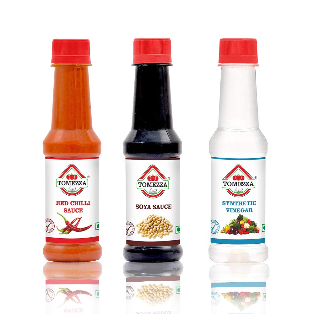 Tomezza Red Chilli Sauce, SOYA Sauce and Synthetic Vinegar, Combo Offer Offer Pack of 3 (200 grams Each) (B08BCRCTRK) Amazon Price History, Amazon Price Tracker