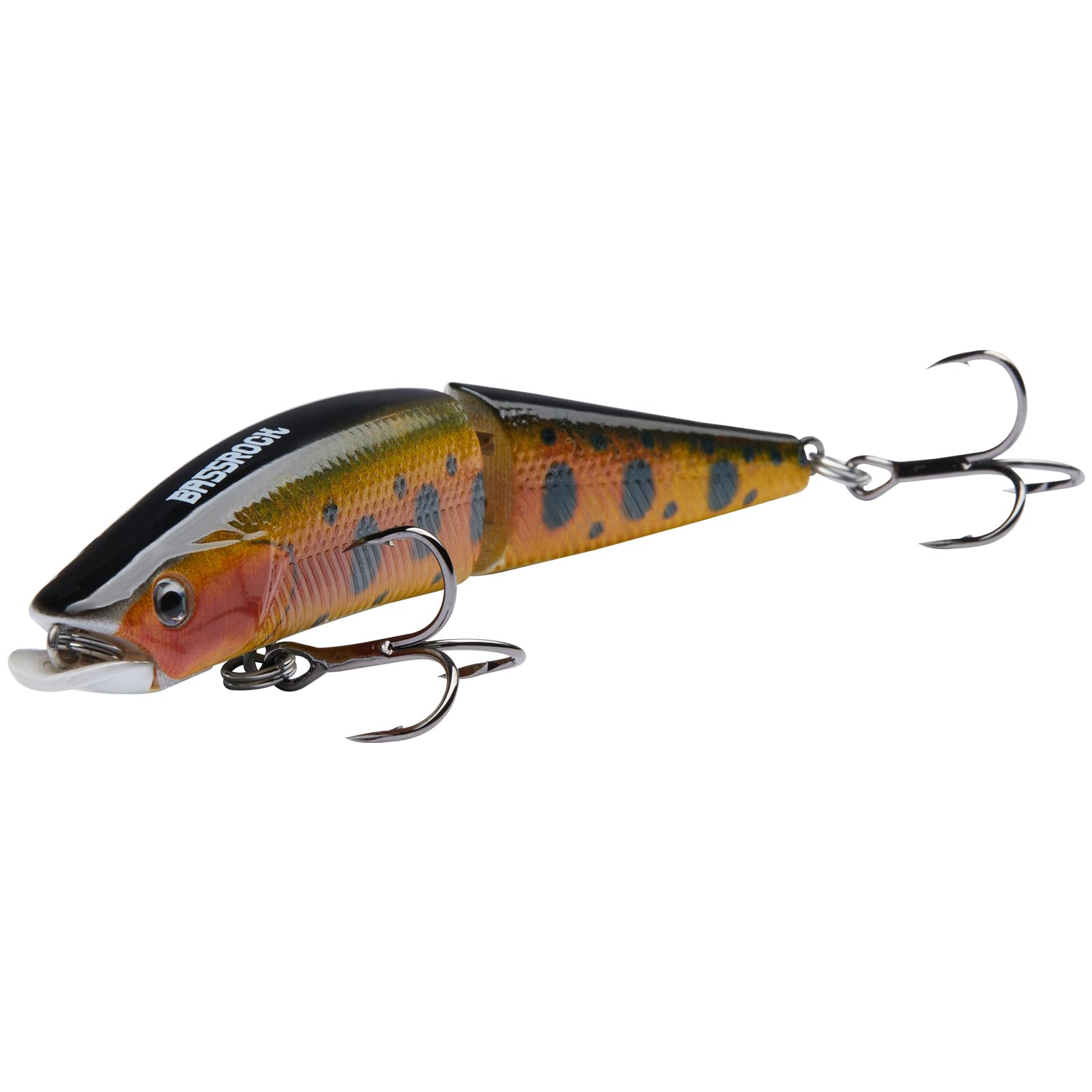 BASSROCK Minnow Swimbait Barsch Forelle Angelköder mit beweglicher Lippe, harter Köder, 8,9 cm, 1/56.7 g