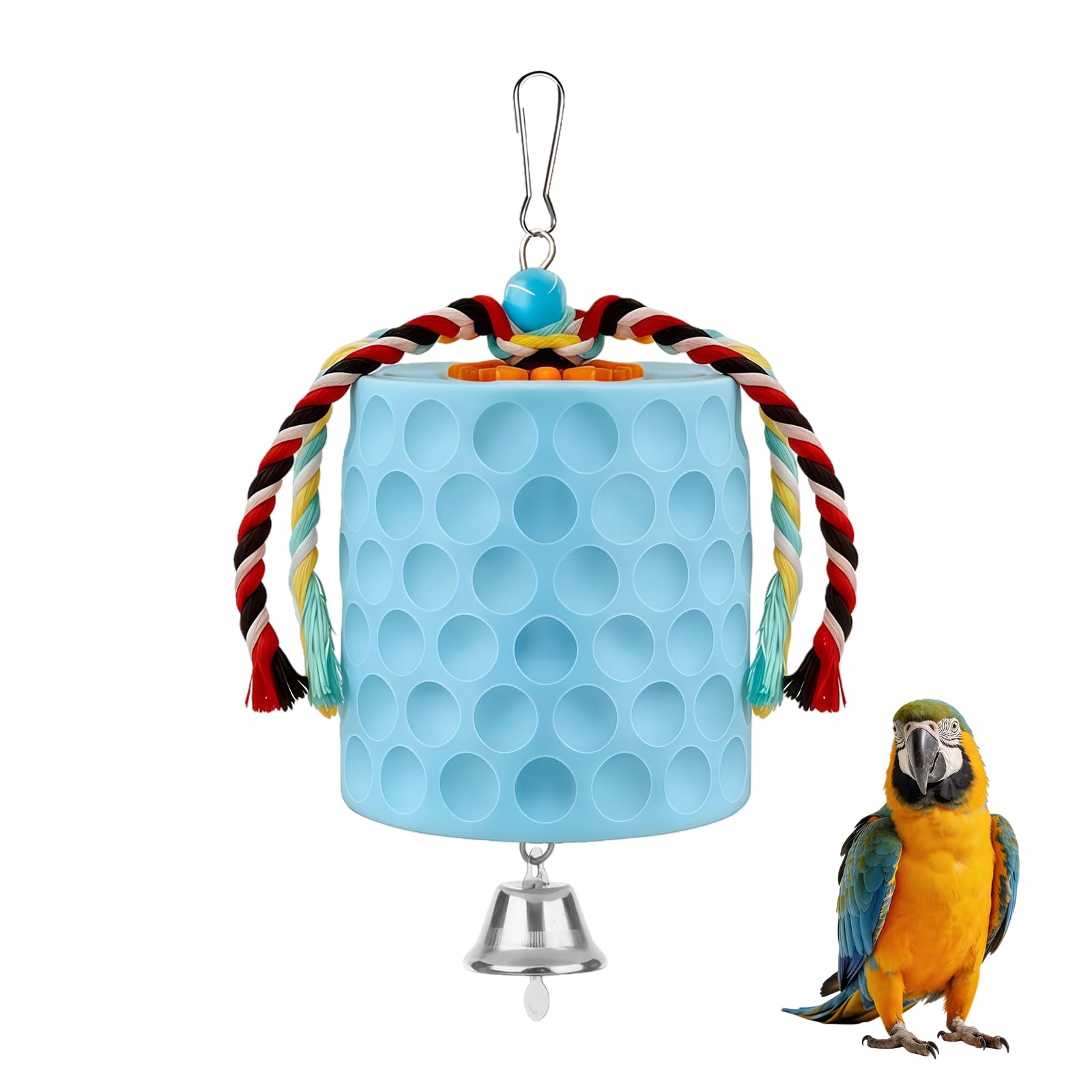 – Bird Chewing Toy Bird Beak Grinding Stone Mineral Rock Chewing Toys Lava Block Calcium Supplement Food Bird Cage Accessories for Cockatiel Budgies Parakeet (Blue)