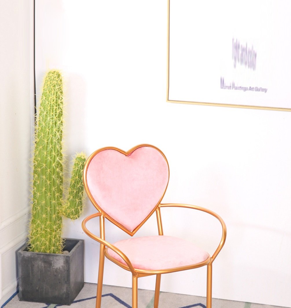 Amazon.co.jp: ZWD ピンクハートチェア、クリエイティブアームチェア