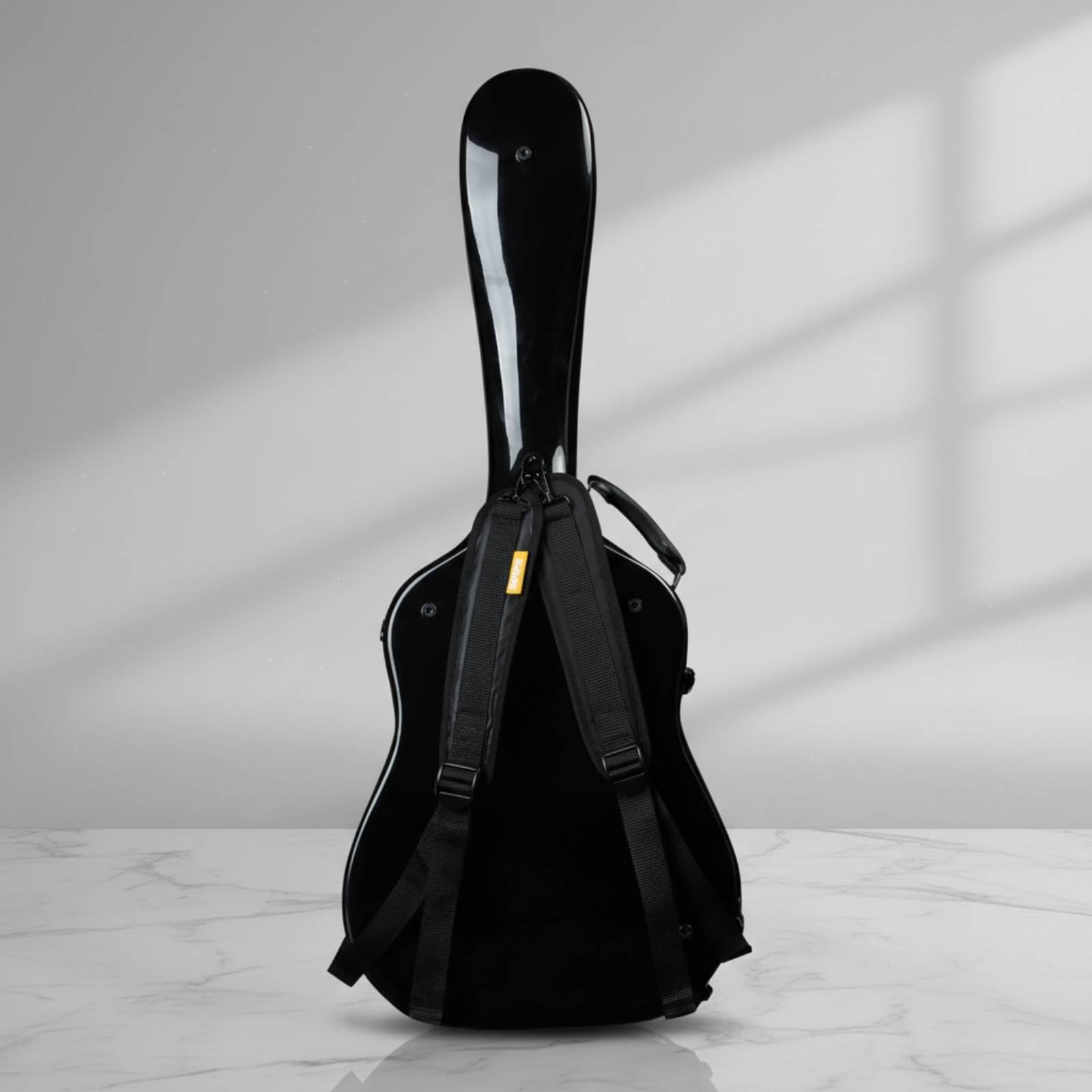 Harilla Custodia Rigida Impermeabile per Chitarra Acustica con in Vetroresina E Maniglia da Trasporto Comoda Adatta per Concerti Allaperto, Nero, Nero Inchiostro, 40/41 Pollici