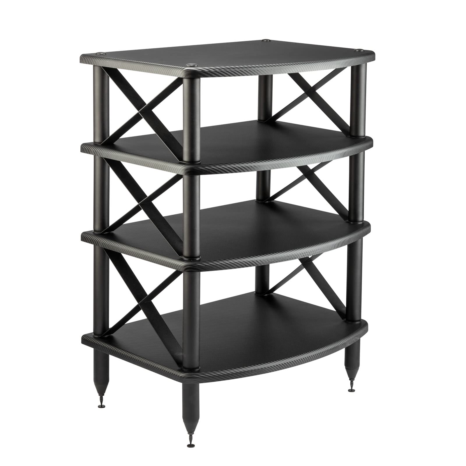 Pangea Audio Vulcan X Four Shelf Audio Rack Media Stand, and Components