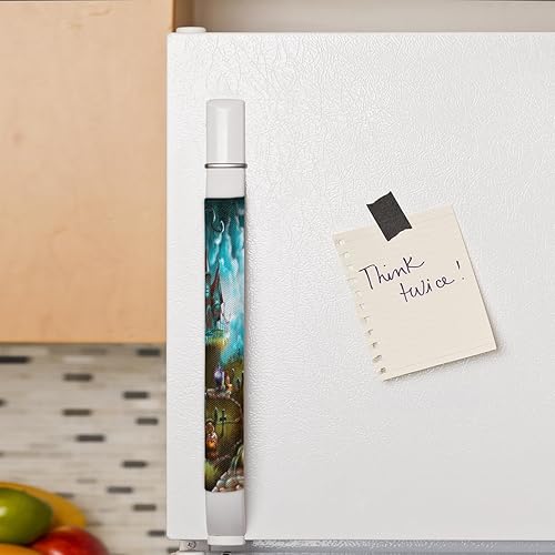 Vista 32 de Pardick Juego de 2 fundas para manija de puerta de refrigerador, huevo de madera de Pascua, lavable, para nevera, lavavajillas, Mocrowave, horno, z