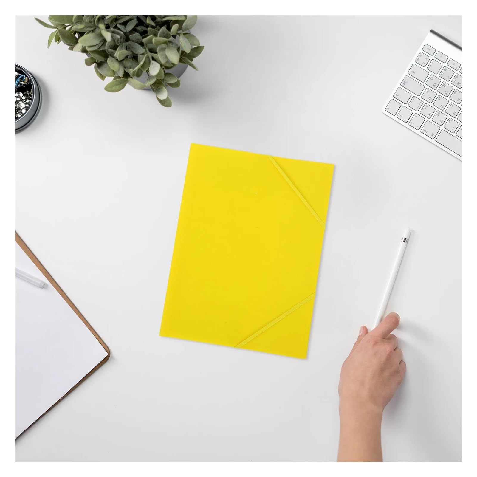 Organizer per documenti con elastico Organizer for documenti con fascia elastica for cartelle A4 da 10 pezzi | Portadocumenti for ricevute cartacee giallo con fascette for ufficio scolastico