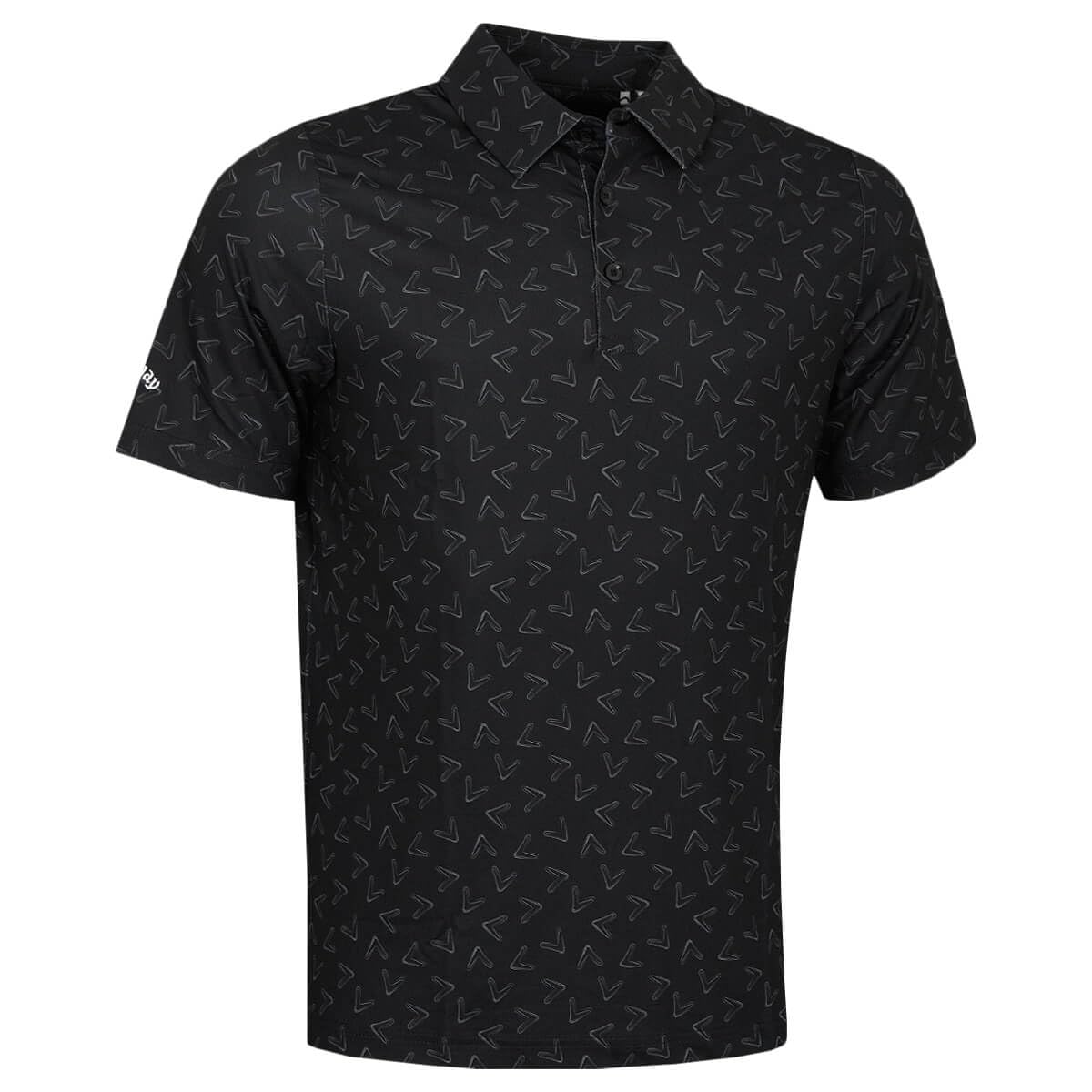 Callaway Golf Mens All-Over Large Chev Polo Shirt - Caviar - XXL