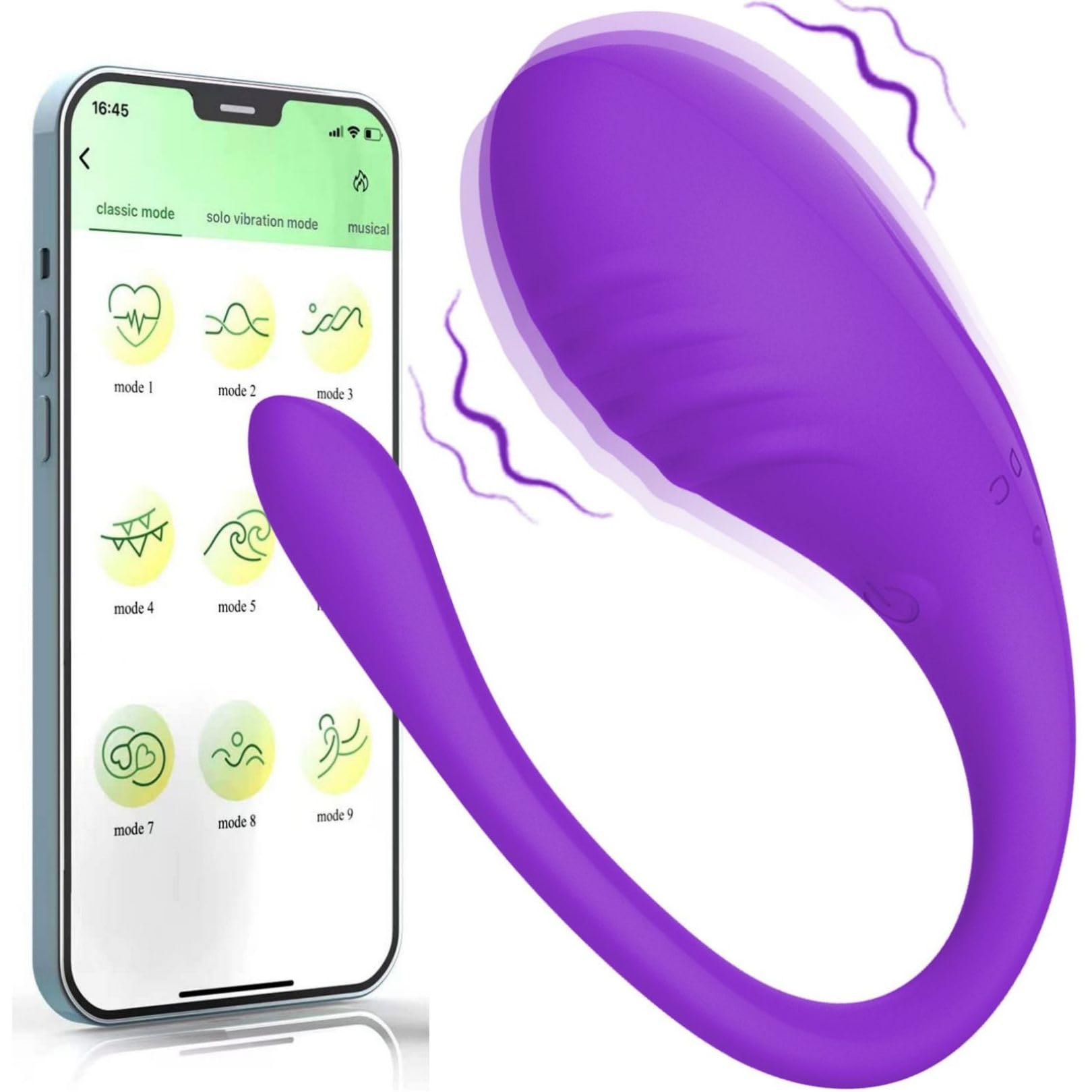 APP Remote Control Vibrator Love Eggs Vibtaters for Women,Bullet Mini Vibrating Phone Control with 10 Modes Bluetooth Wireless Vibrating Sex Toys4couples Men & Women Massager EAN0624-Q1003