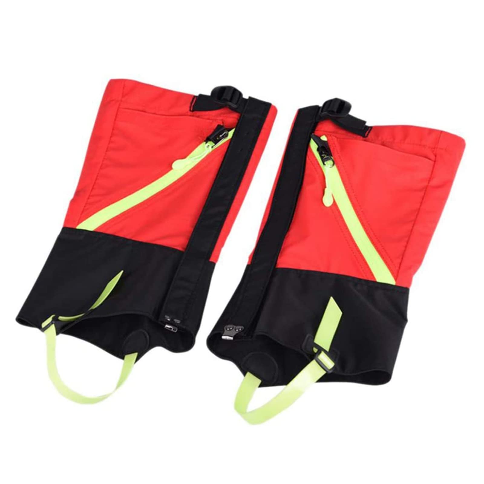 Guêtres De Jambe pour Enfants - Guêtres pour Bottes De Neige Imperméables Et Réglables pour La Randonnée, La Marche, La Chasse, L'alpinisme Et La Raquette,Rouge