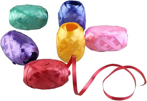 Miniatura 8 de Paquete de 6 lazos para manualidades, cintas para regalos, cinta para globos, rizos, cintas de manualidades, envoltura, paquete de grogrén, cinta de