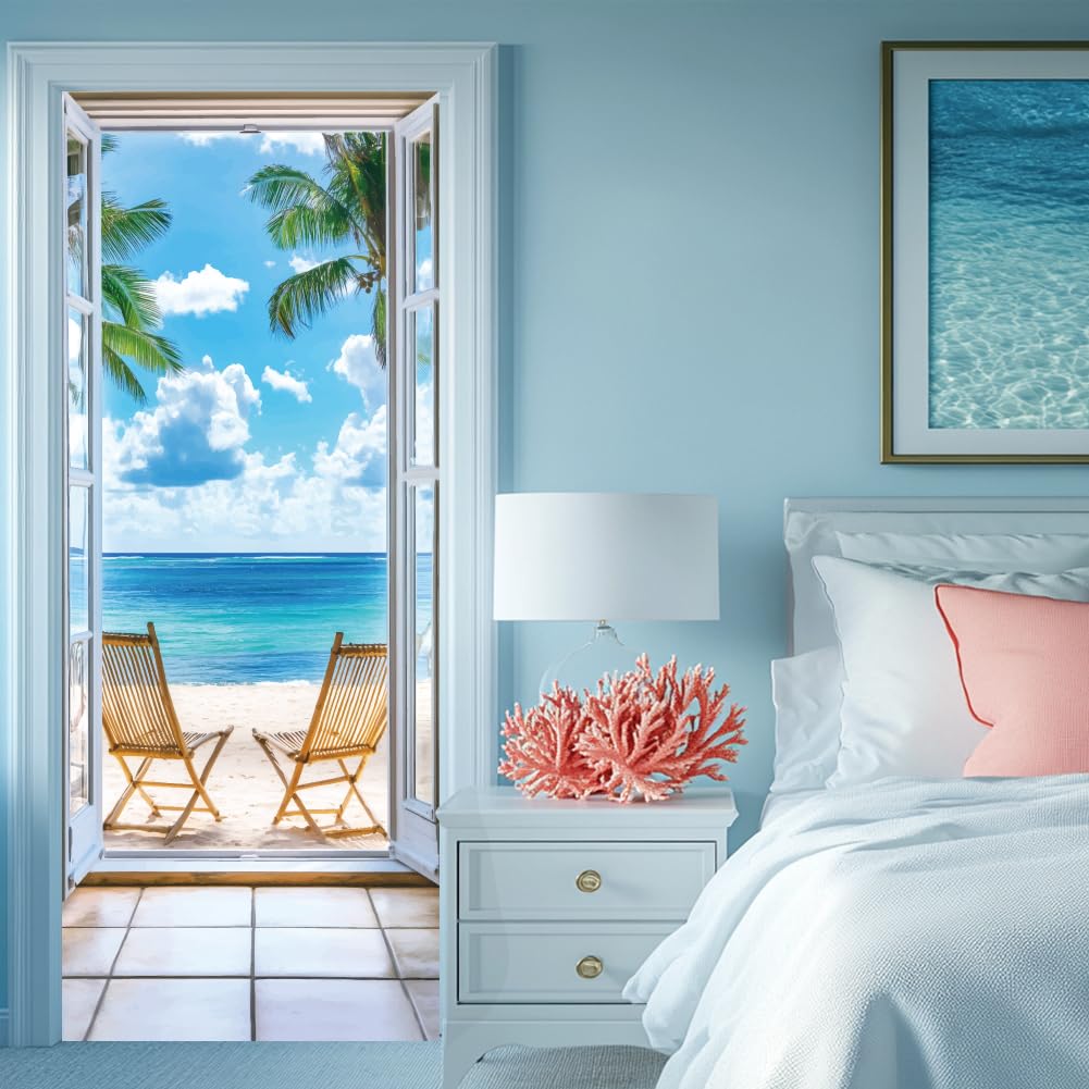 Arricraft 2 Stück Türaufkleber Mandala - 80x200cm PVC Wandbilder Selbstklebend