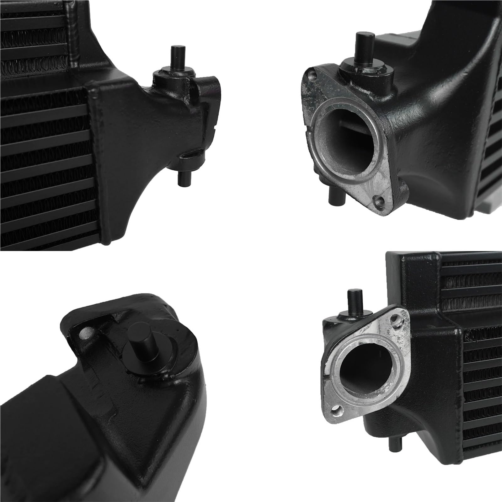 Radiator Zestaw Do Chłodnicy Międzystopniowej Do Samochodu Honda Civic FC/FK 1.0T 1.5T Turbo 2016-2021 Bezpośrednia Wymiana Chłodnicy Międzystopniowej Zestaw Chłodzący(Black)