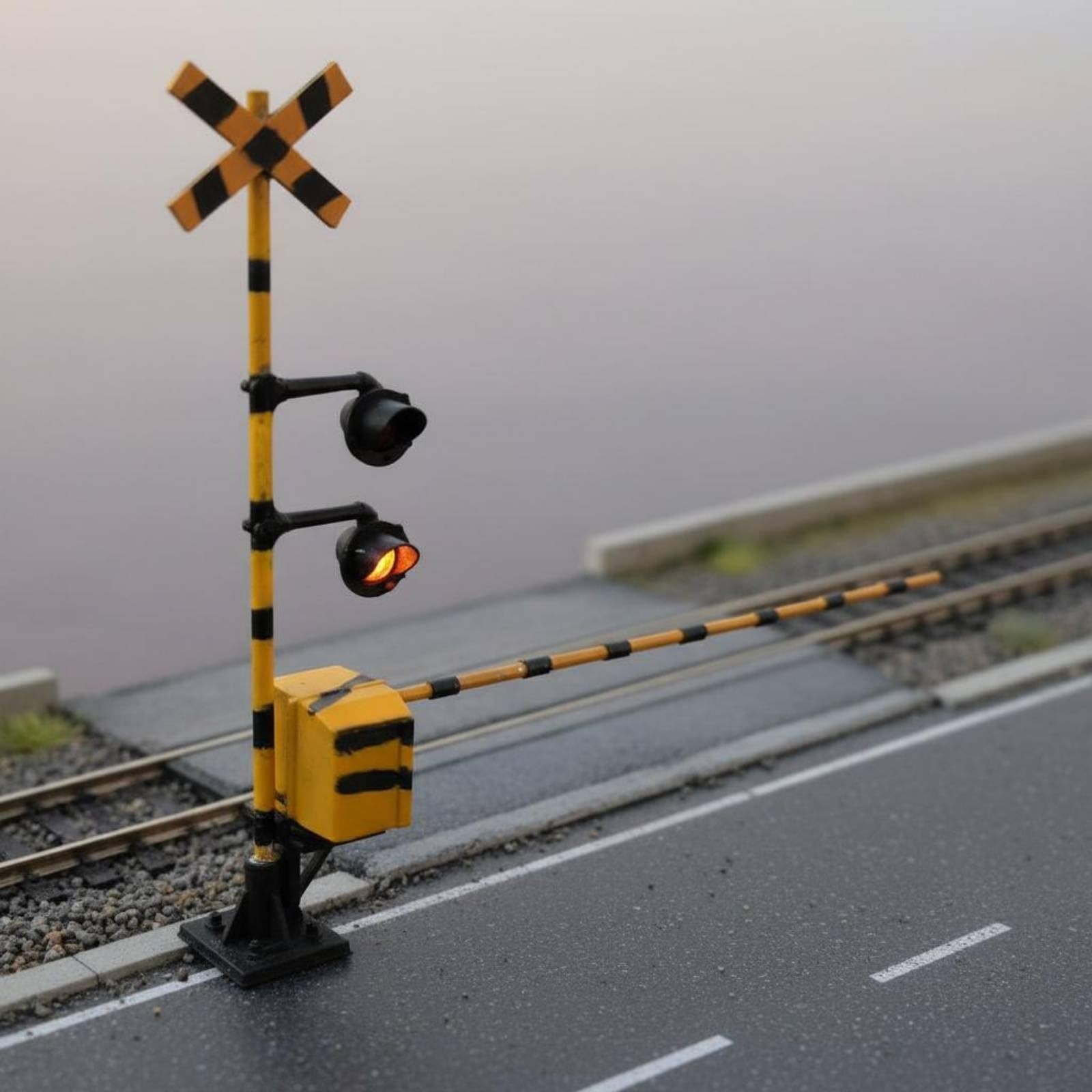 Ferroviario Modello Lampione Segnalazione Ferrovia Luce Semaforo Miniature in Resina Effetto Realistico con Faro Funzionante per Plastici Treni Diorami Cittadini Presentazioni