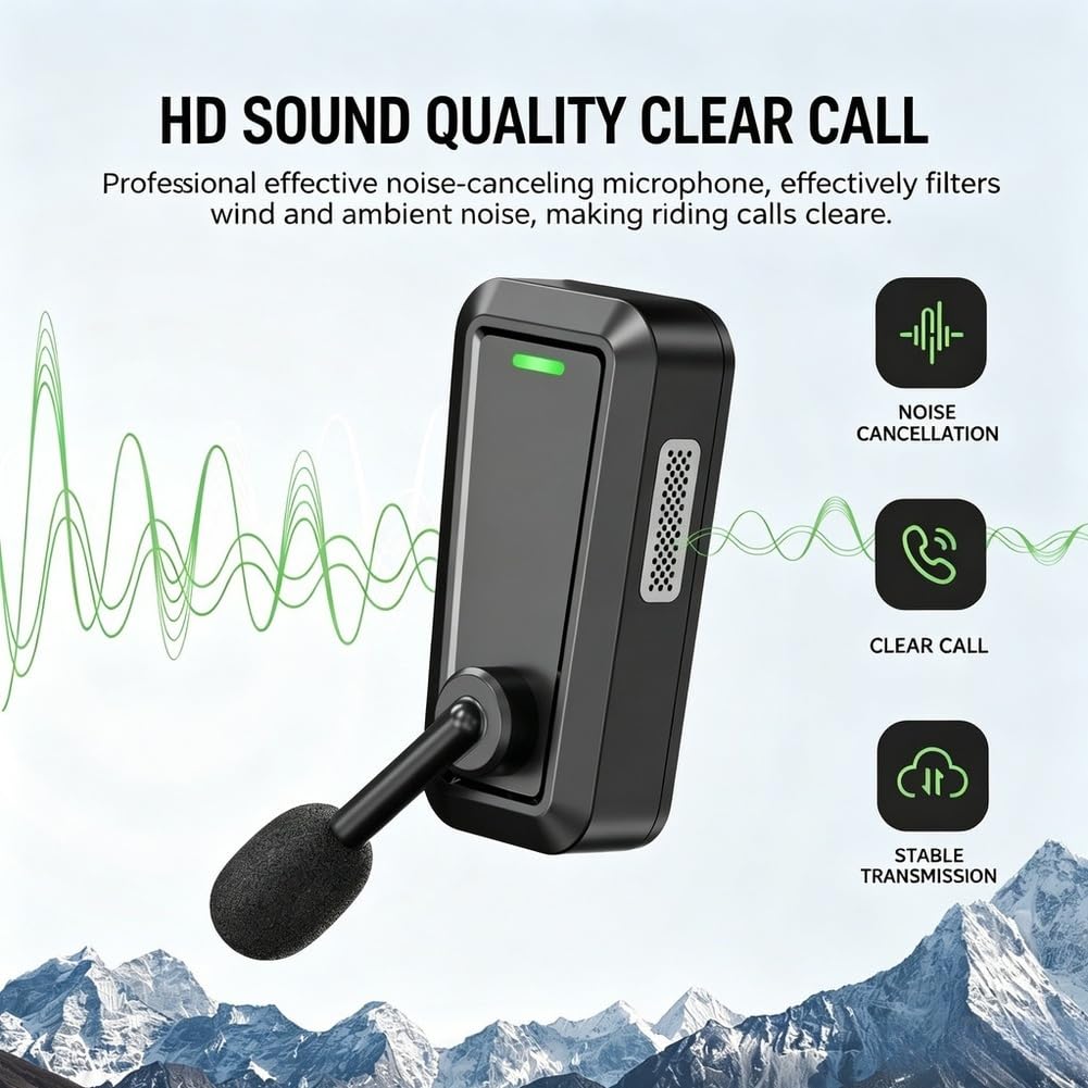 Casque Intercom Léger et Confortable pour Longues Distances Vélo