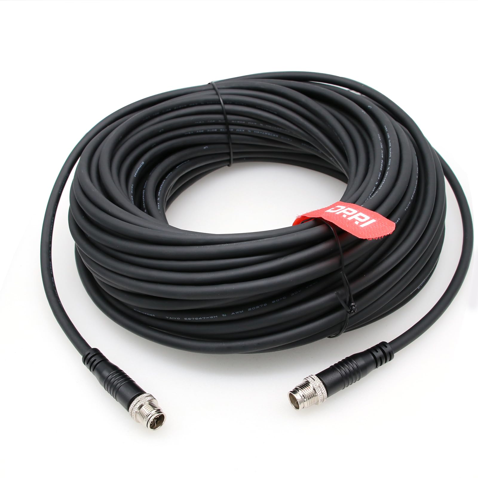 Wytrzymały kabel przedłużający CAT 6 z kodem X męski do M12 X-Coded męski, ekranowany kabel przedłużający CAT 6 do zastosowań w sieciach przemysłowych na zewnątrz