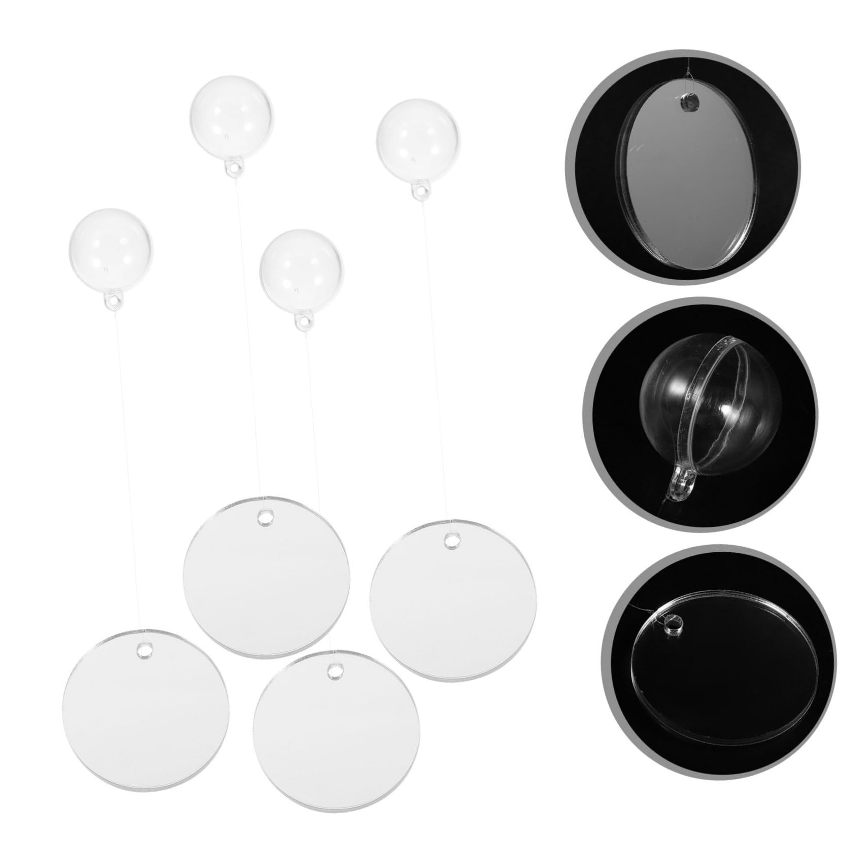 BESPORTBLE 20piezas Espejos para Acuarios De Betta Espejos Flotantes Redondos De Accesorios para Peceras Decoración para Acuarios De Agua Dulce y Salada